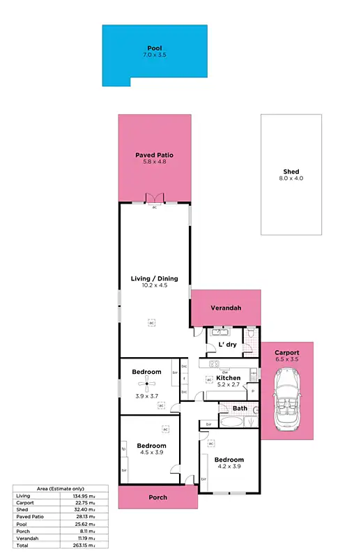 Floorplan of Homely house listing, 83 Caulfield Avenue, Cumberland Park SA 5041