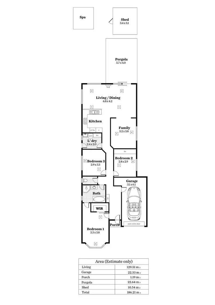 Floorplan of Homely house listing, 5A Thornton Drive, Newton SA 5074