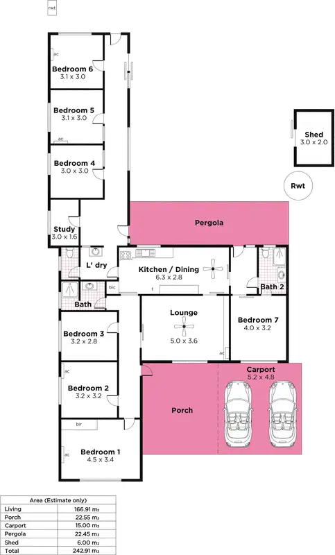 Floorplan of Homely house listing, 9 Parkwood Grove, Mitchell Park SA 5043
