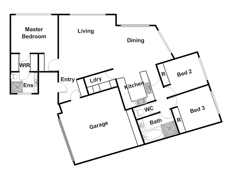 Floorplan of Homely townhouse listing, 3/38 Kinleyside Crescent, Weetangera ACT 2614