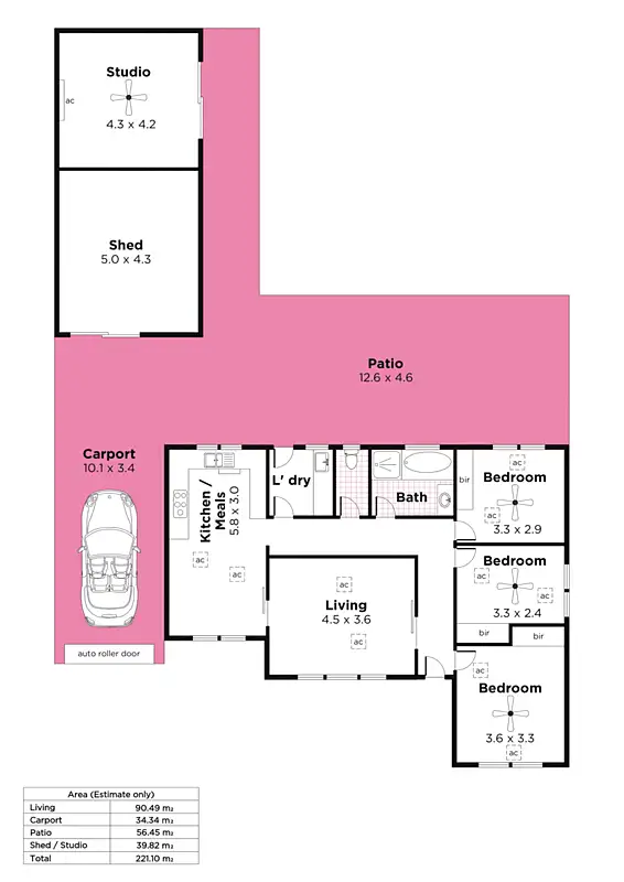 Floorplan of Homely house listing, 136 Smart Road, St Agnes SA 5097