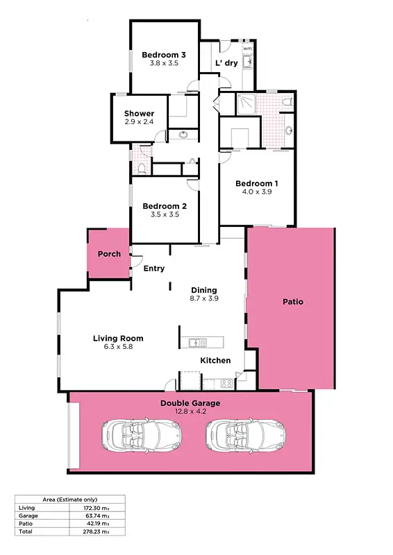 Floorplan of Homely house listing, 15 Par Court, Port Hughes SA 5558