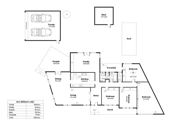 Floorplan of Homely house listing, 3 Gothic Road, Bellevue Heights SA 5050