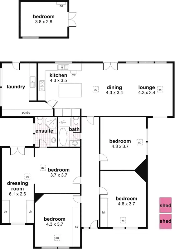 Floorplan of Homely house listing, 6 Yeo Avenue, Highgate SA 5063