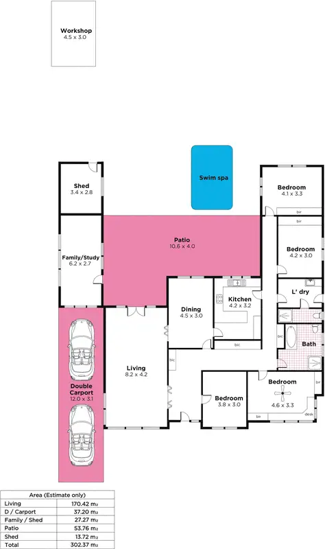 Floorplan of Homely house listing, 2 Slade Street, Somerton Park SA 5044
