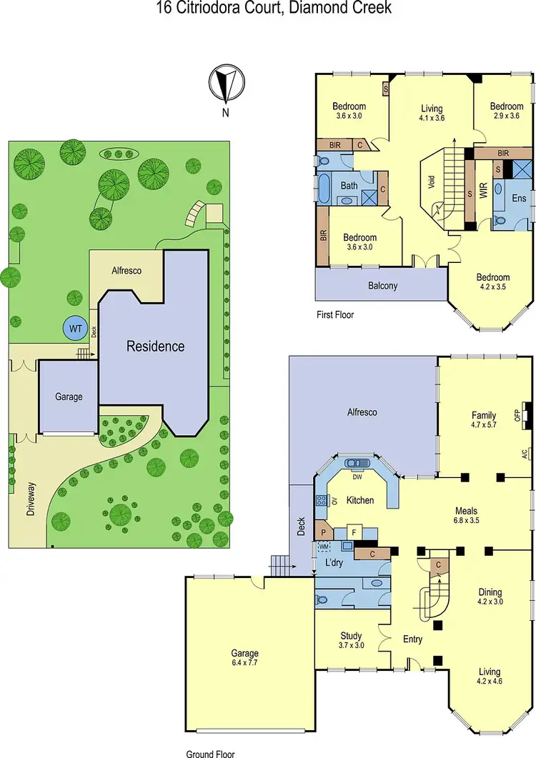 Floorplan of Homely house listing, 16 Citriodora Court, Diamond Creek VIC 3089