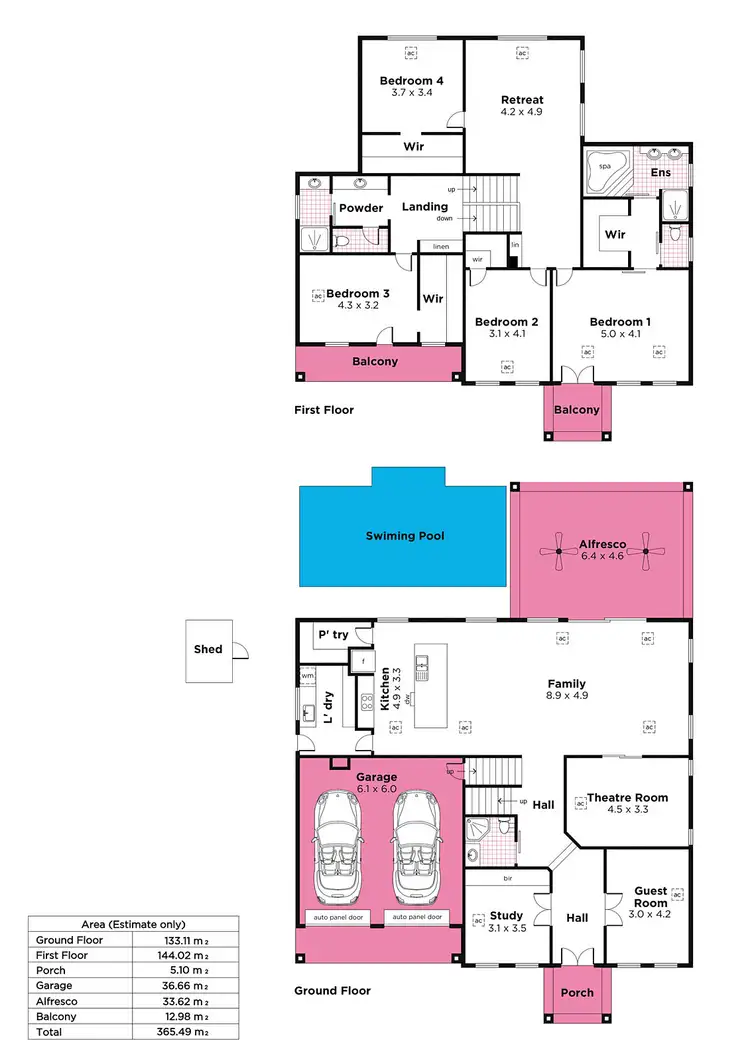 Floorplan of Homely house listing, 36 Highfield Drive, Craigburn Farm SA 5051