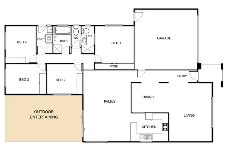 Floorplan of Homely house listing, 46 Gouldsmith Street, Dunlop ACT 2615