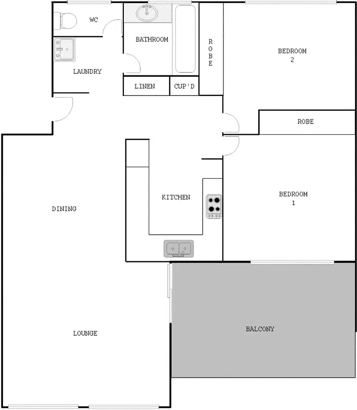 Floorplan of Homely unit listing, 10/4 Heard Street, Mawson ACT 2607