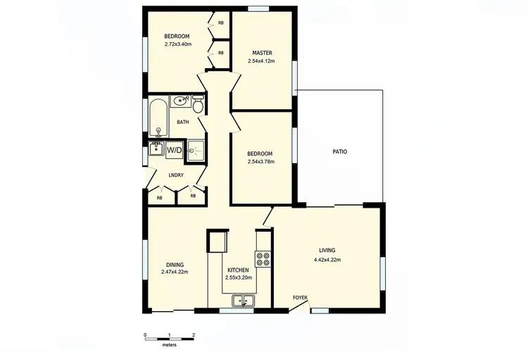 Floorplan of Homely townhouse listing, 1 Short Place, Belconnen ACT 2617