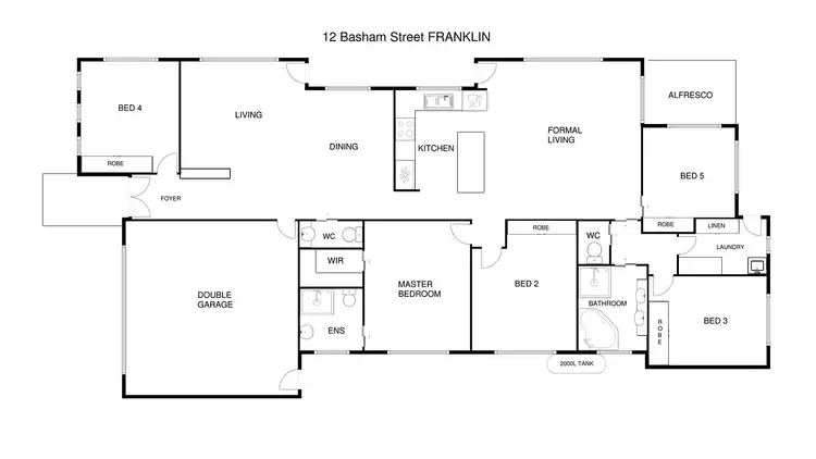 Floorplan of Homely house listing, 12 Basham Street, Franklin ACT 2913