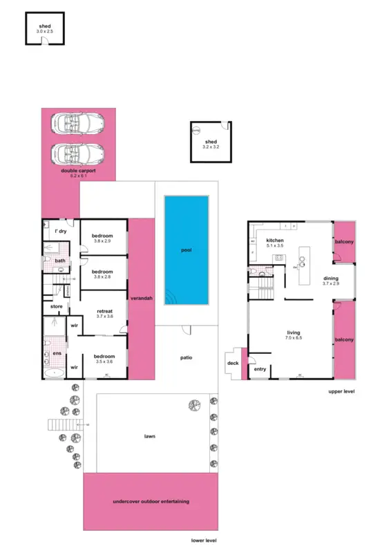Floorplan of Homely house listing, 12 Redounau Crescent, Wattle Park SA 5066