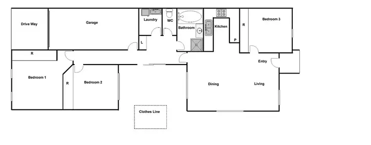 Floorplan of Homely townhouse listing, 68 Oodgeroo Avenue, Franklin ACT 2913
