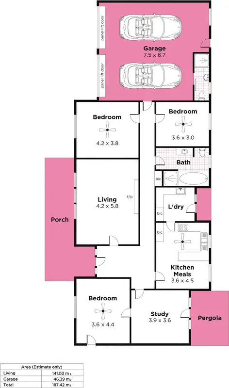Floorplan of Homely house listing, 5 Ashwood Place, Urrbrae SA 5064