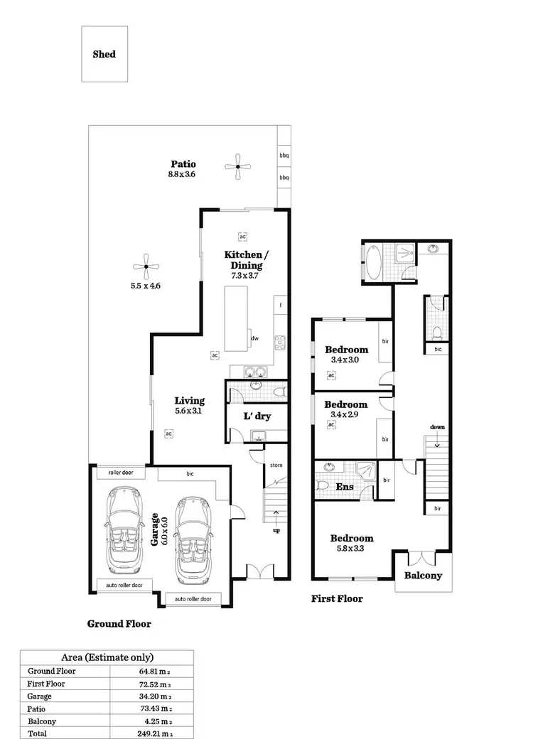 Floorplan of Homely house listing, 1a Lexington Road, Henley Beach South SA 5022