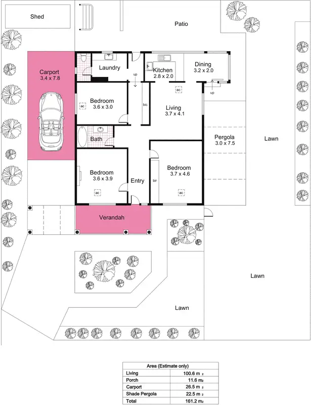 Floorplan of Homely house listing, 43 Kingsley Avenue, West Croydon SA 5008