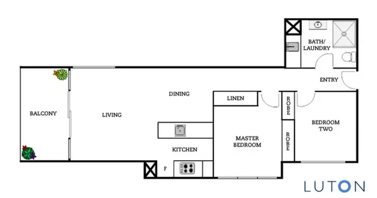Floorplan of Homely apartment listing, 50/5 Burnie Street, Lyons ACT 2606