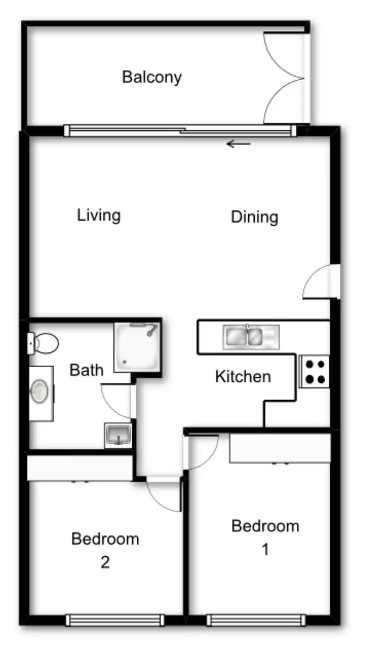 Floorplan of Homely apartment listing, 21/23 Tay Street, Watson ACT 2602