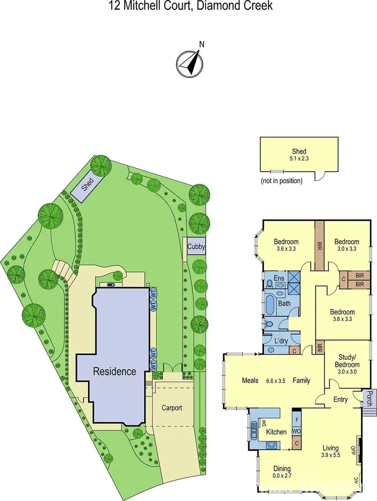 Floorplan of Homely house listing, 12 Mitchell Court, Diamond Creek VIC 3089