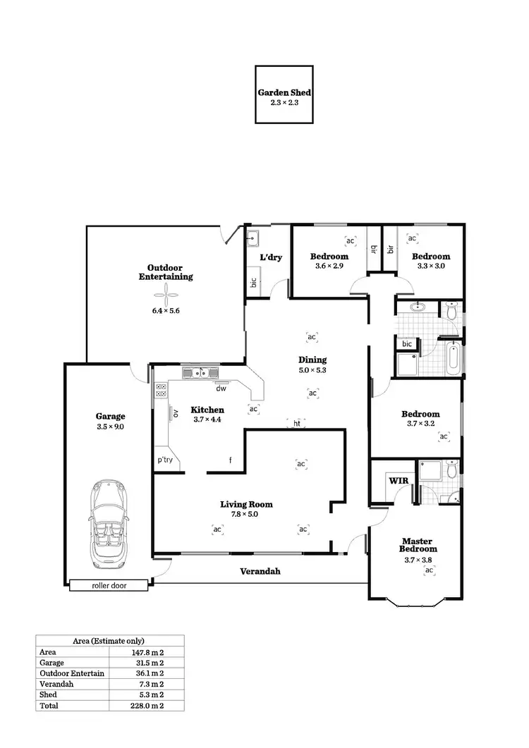 Floorplan of Homely house listing, 1 Teamsters Way, Hallett Cove SA 5158