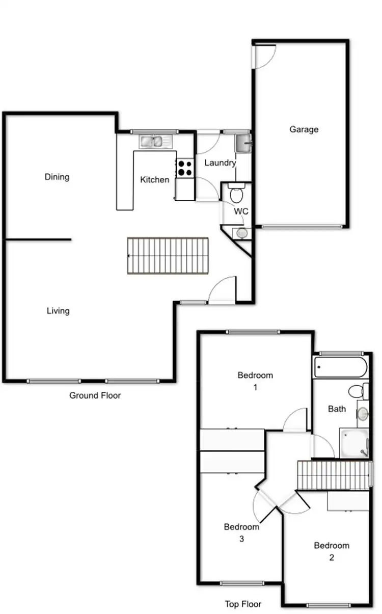 Floorplan of Homely townhouse listing, 17/49 Freda Bennett Circuit, Nicholls ACT 2913