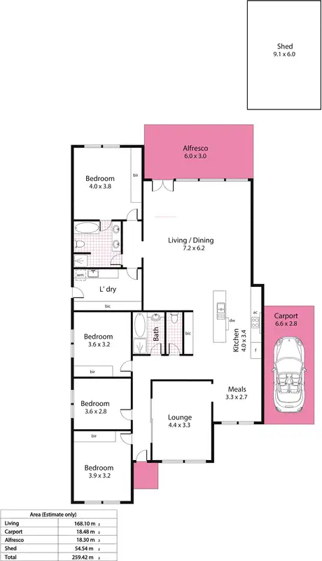 Floorplan of Homely house listing, 5 Arthur Street, Seaton SA 5023