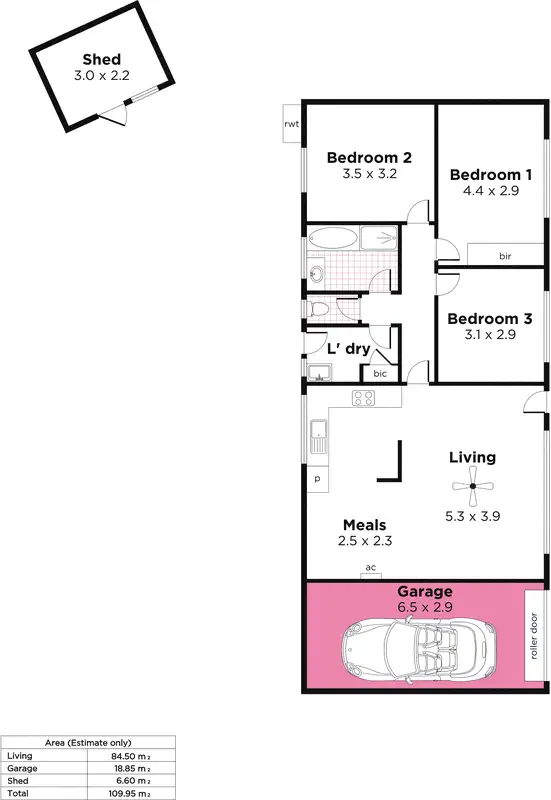 Floorplan of Homely house listing, 16 Ella Crescent, O'halloran Hill SA 5158