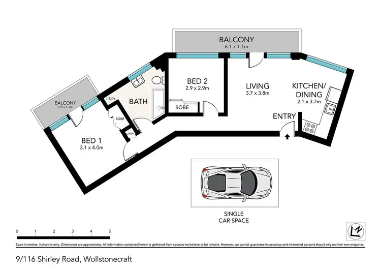 Floorplan of Homely apartment listing, 9/116 Shirley Road, Wollstonecraft NSW 2065