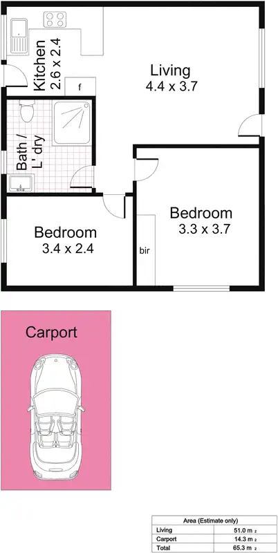 Floorplan of Homely unit listing, 8/67 Milner Road, Richmond SA 5033