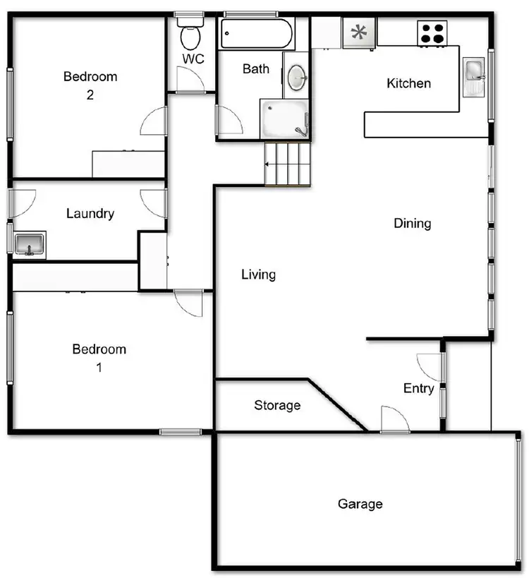 Floorplan of Homely townhouse listing, 11/57 Newman Morris Circuit, Oxley ACT 2903