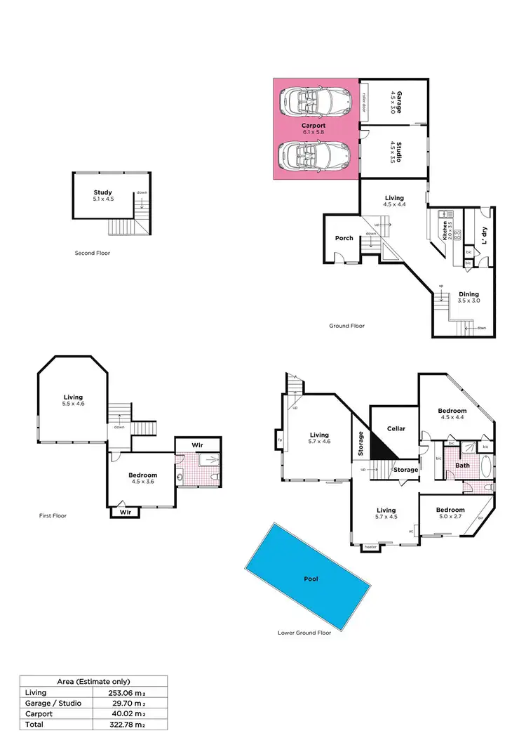Floorplan of Homely house listing, 9 Cowell Crescent, Pasadena SA 5042