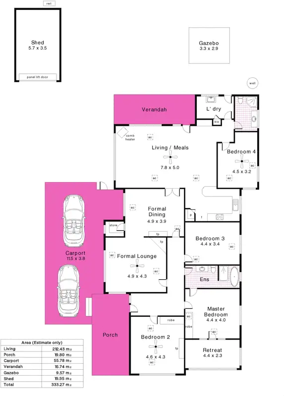 Floorplan of Homely house listing, 2 Fowlers Road, Glen Osmond SA 5064