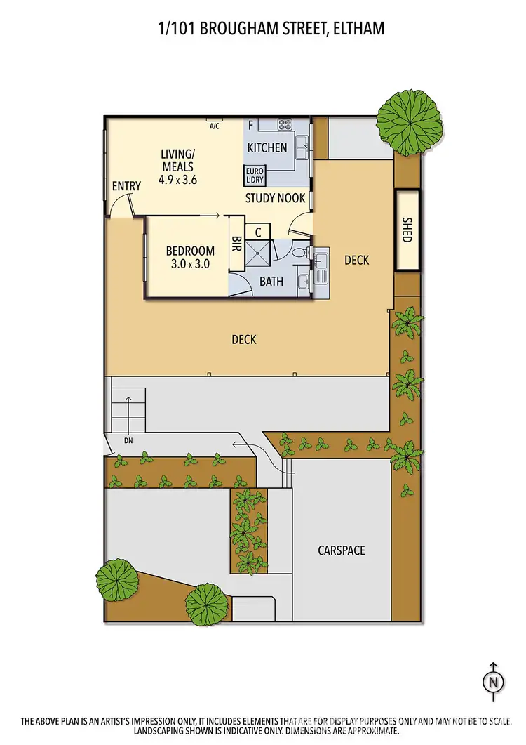 Floorplan of Homely unit listing, 1/101 Brougham Street, Eltham VIC 3095