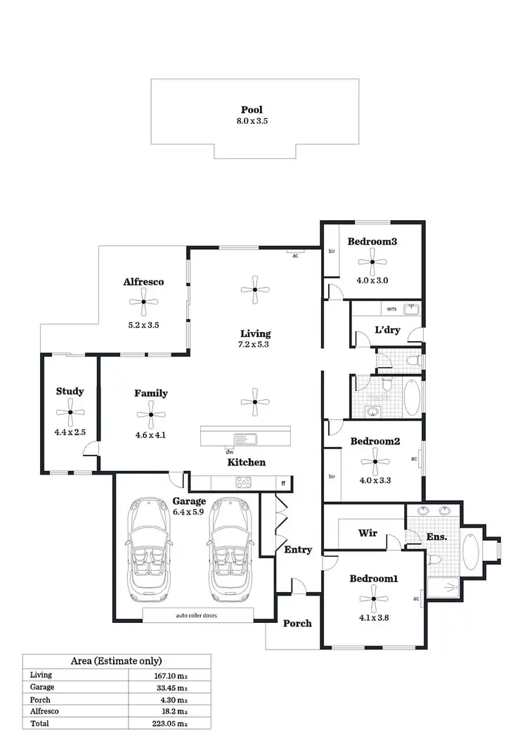 Floorplan of Homely house listing, 10 Langbein Avenue, Woodside SA 5244