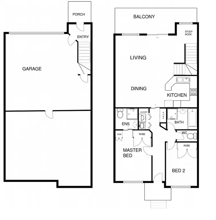 Floorplan of Homely townhouse listing, 32 Lampard Circuit, Bruce ACT 2617