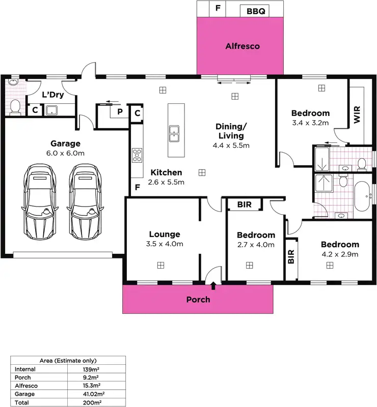 Floorplan of Homely house listing, 76B Dunrobin Road, Hove SA 5048