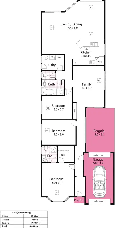 Floorplan of Homely house listing, 2D Ranelagh Street, Glengowrie SA 5044