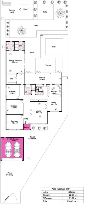 Floorplan of Homely house listing, 2 Hudson Avenue, Rostrevor SA 5073