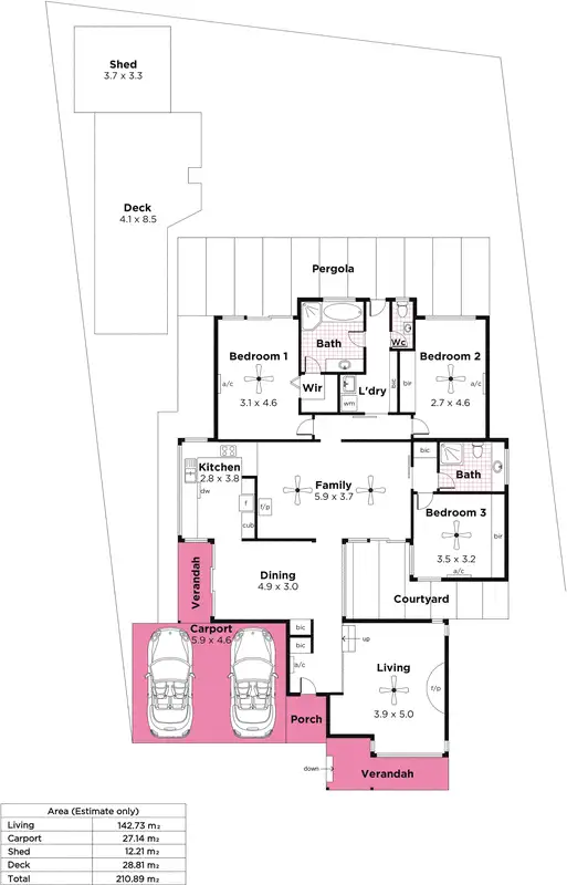 Floorplan of Homely house listing, 59 Hallett Road, Burnside SA 5066