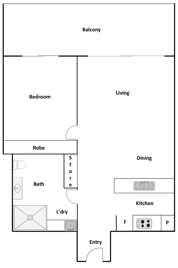Floorplan of Homely unit listing, 200/1 Mouat Street, Lyneham ACT 2602