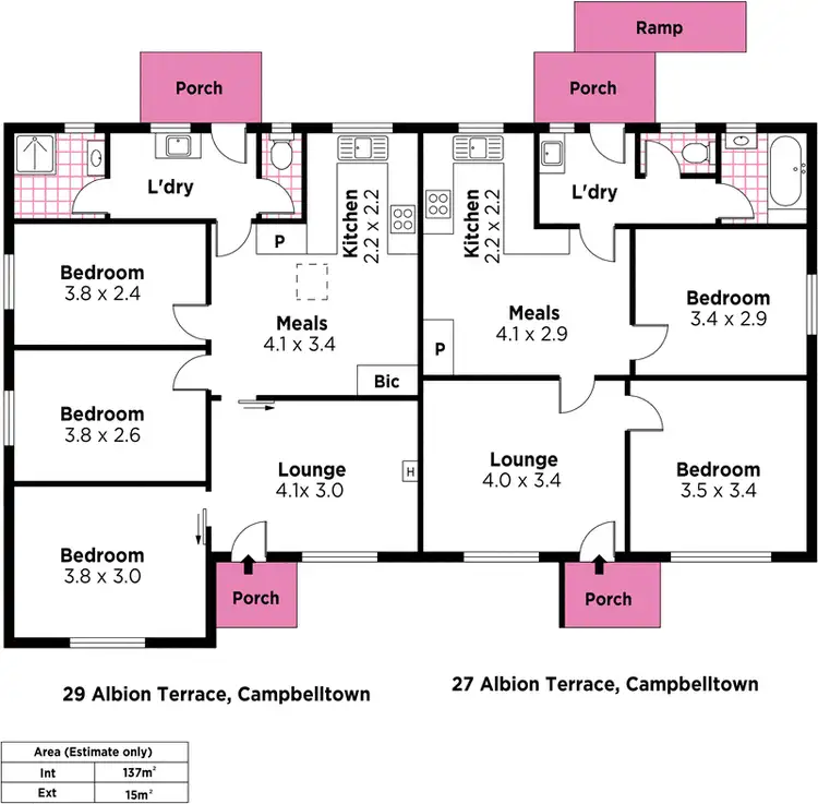 Floorplan of Homely house listing, 27-29 Albion Terrace, Campbelltown SA 5074