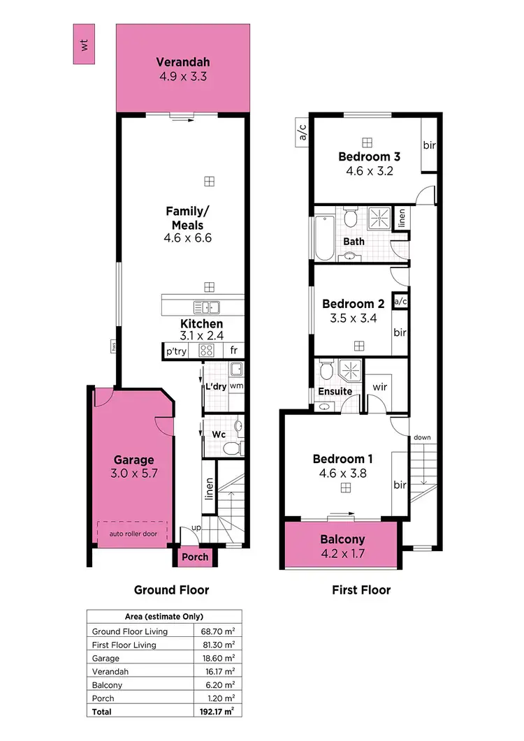Floorplan of Homely townhouse listing, 2E Gore Street, Oaklands Park SA 5046