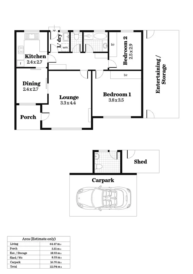 Floorplan of Homely unit listing, 7/131 Redward Avenue, Greenacres SA 5086