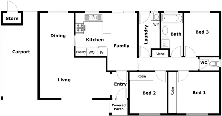 Floorplan of Homely house listing, 3/11 Steffanoni Crescent, Monash ACT 2904