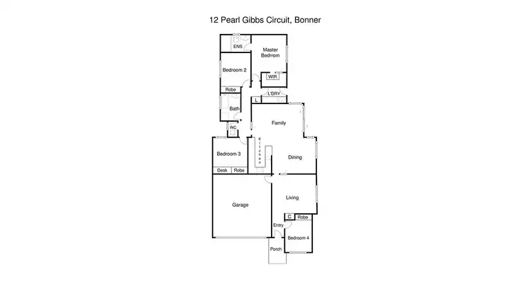 Floorplan of Homely house listing, 12 Pearl Gibbs Circuit, Bonner ACT 2914