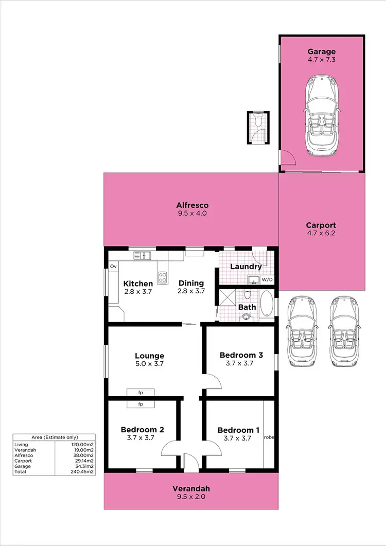 Floorplan of Homely house listing, 36 Olive Parade, New Town SA 5554