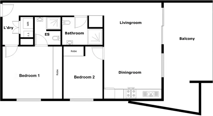 Floorplan of Homely apartment listing, 32/35-37 Torrens Street, Braddon ACT 2612