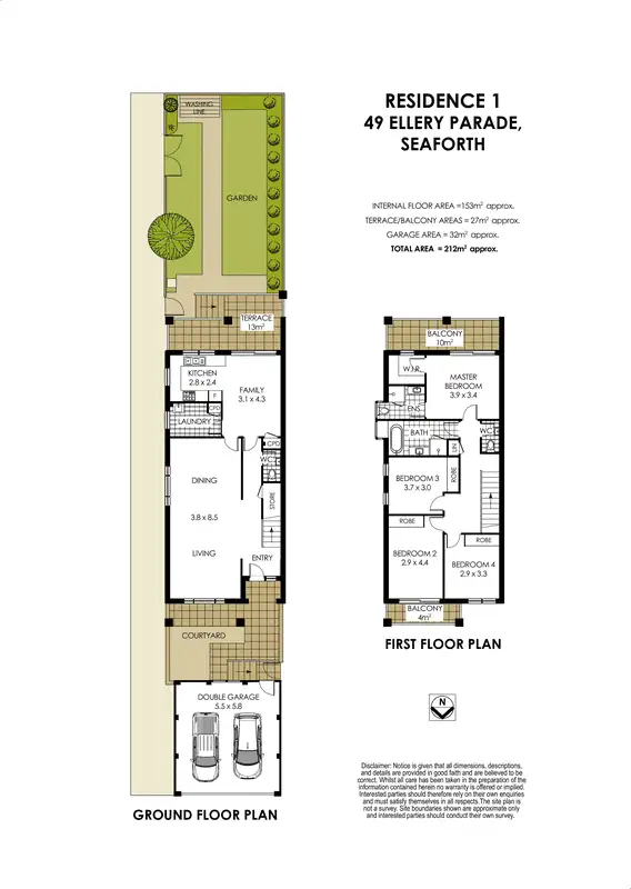 Floorplan of Homely townhouse listing, 1/49 Ellery Parade, Seaforth NSW 2092