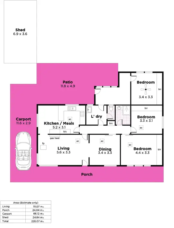 Floorplan of Homely house listing, 16 Laurence Street, Dover Gardens SA 5048