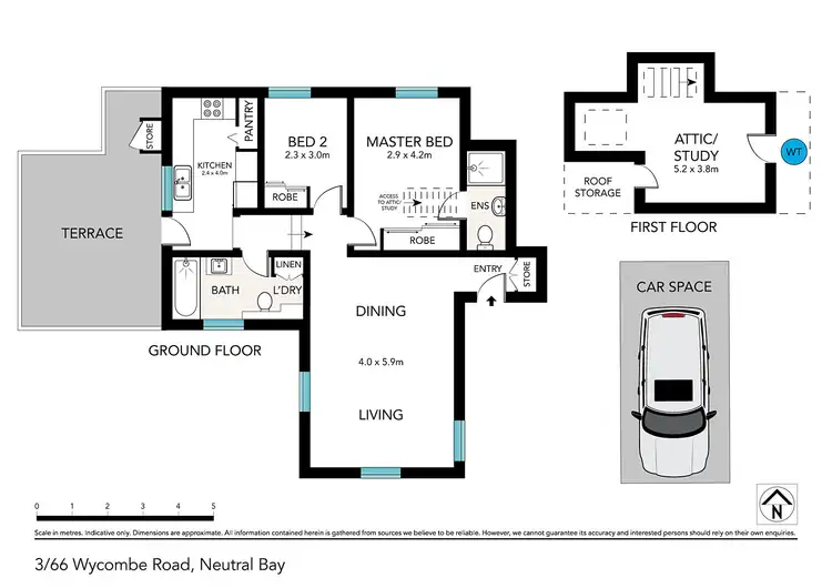 Floorplan of Homely apartment listing, 3/66 Wycombe Road, Neutral Bay NSW 2089